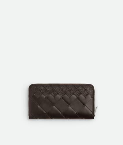 Men's Intrecciato Zip Around Wallet in Fondant Bottega Veneta Latvia EN - Image 1