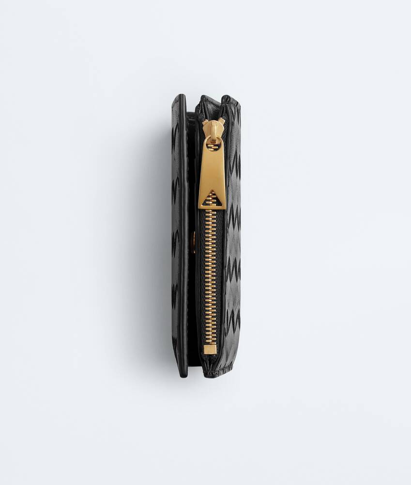 Women's Intrecciato Small Bi-Fold Wallet in Black Bottega Veneta United Kingdom EN - Image 4