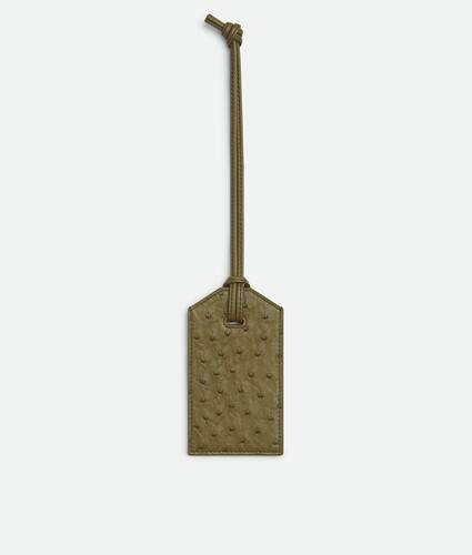 Men's Ostrich Tag Holder On Strap in Algae Bottega Veneta United Kingdom EN - Image 1