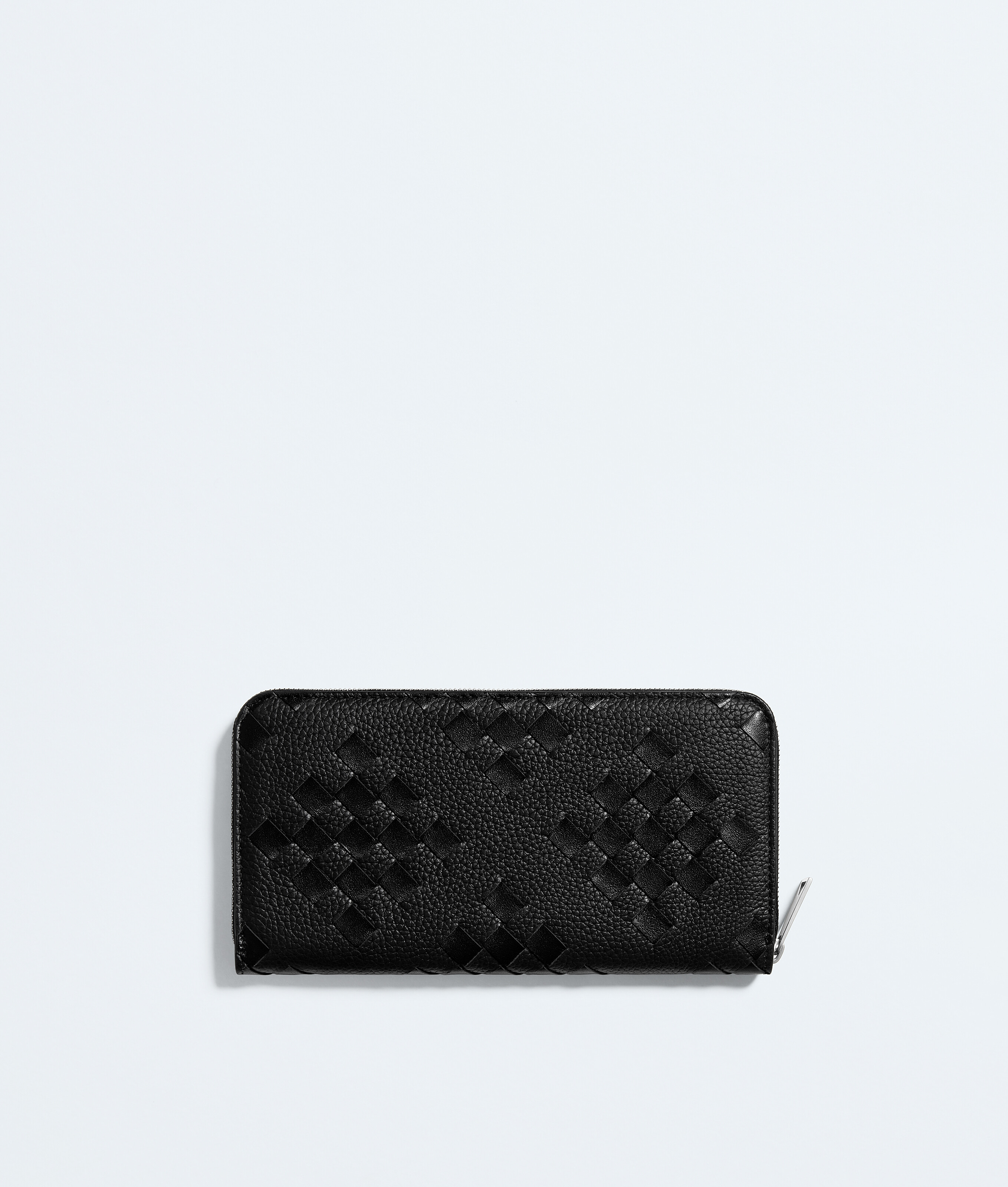 Men's Intrecciato Zip-Around Wallet in Black Bottega Veneta Finland EN - Image 3