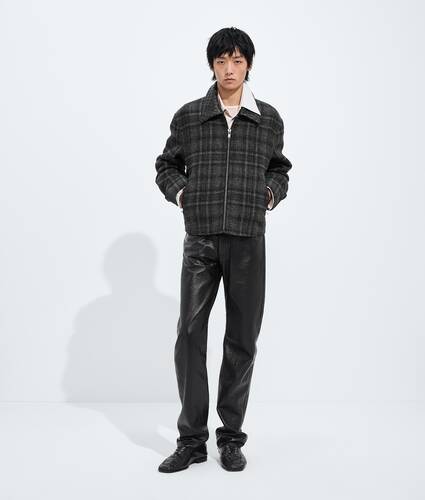 Men's Check Wool Jacket in Ardoise/sterling mel Bottega Veneta Canada EN - Image 4