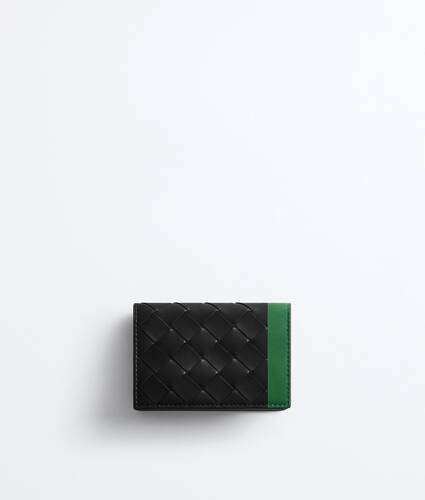 Intrecciato Visitenkartenetui f&uuml;r Herren in Black/shamrock Bottega Veneta Deutschland DE - Image 1