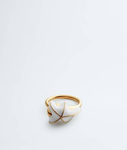 Women's Drop Ring in White Bottega Veneta Bulgaria EN - Image 1