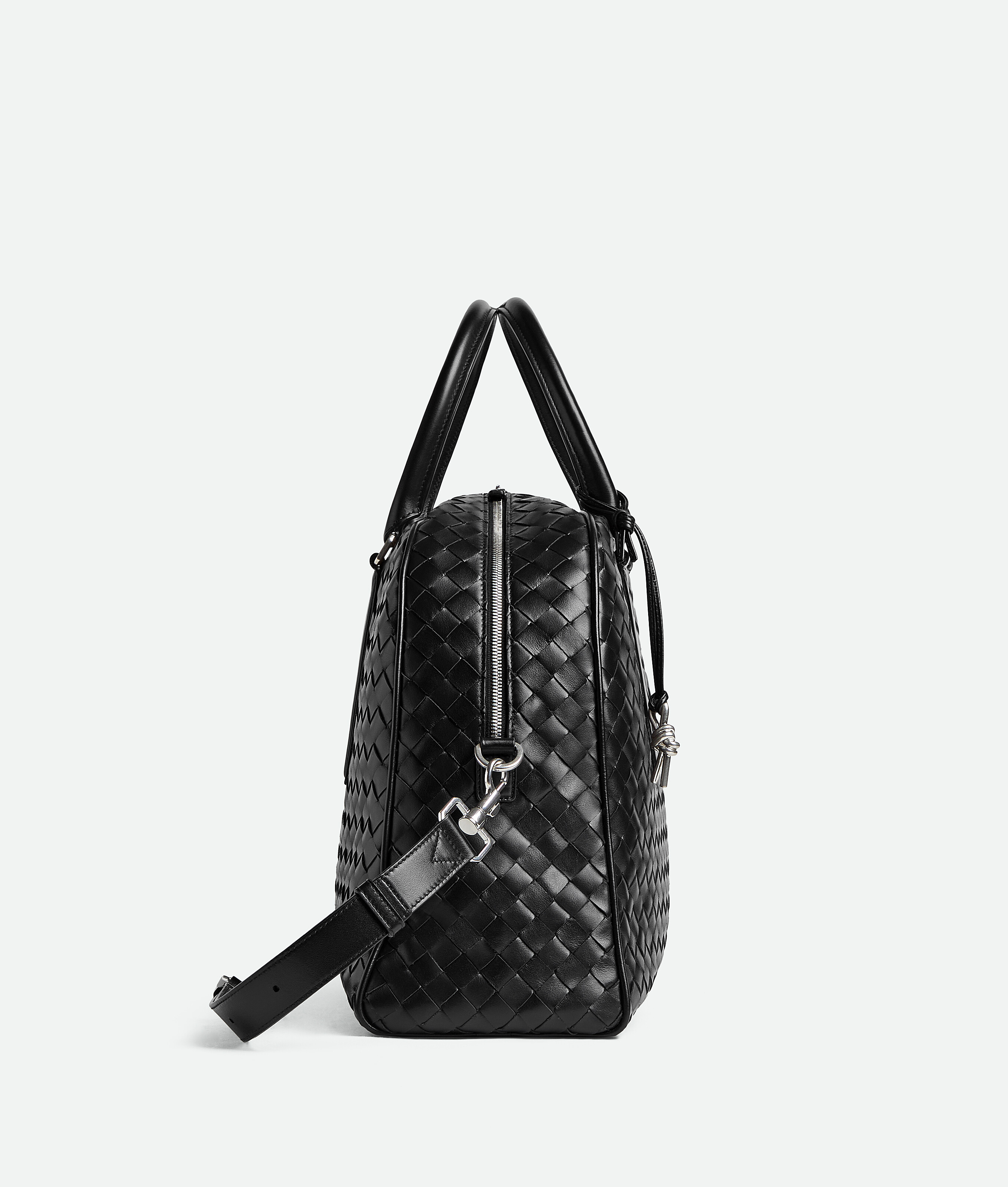 Bottega Veneta Intrecciato Leather Bag In Black