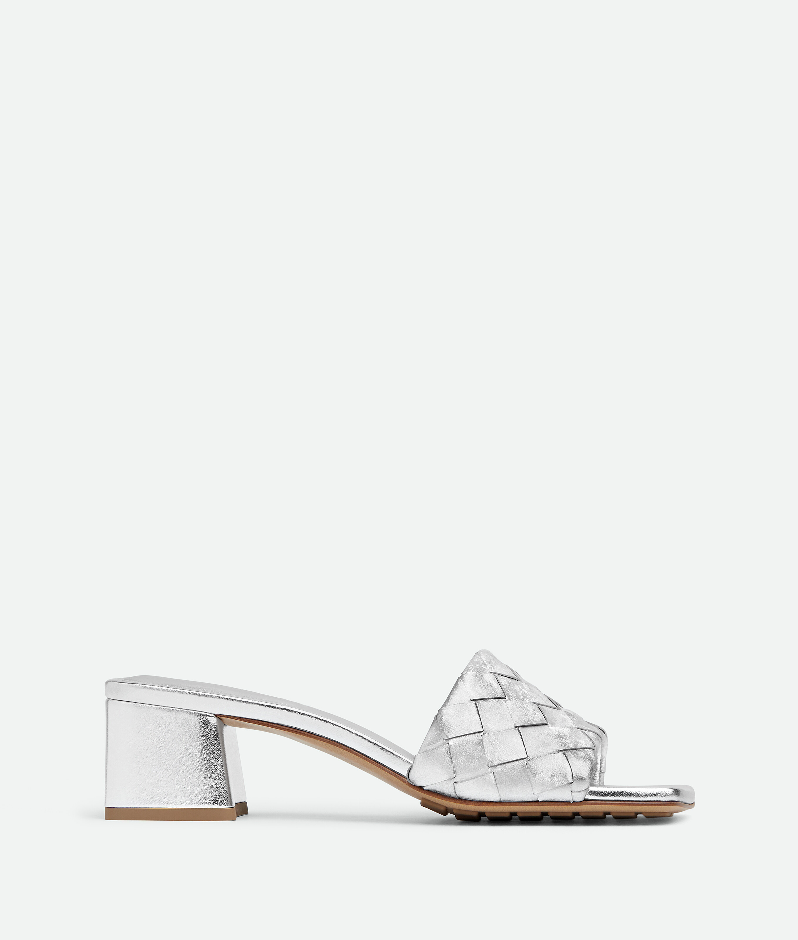 Bottega Veneta Parco Mule In Metallic