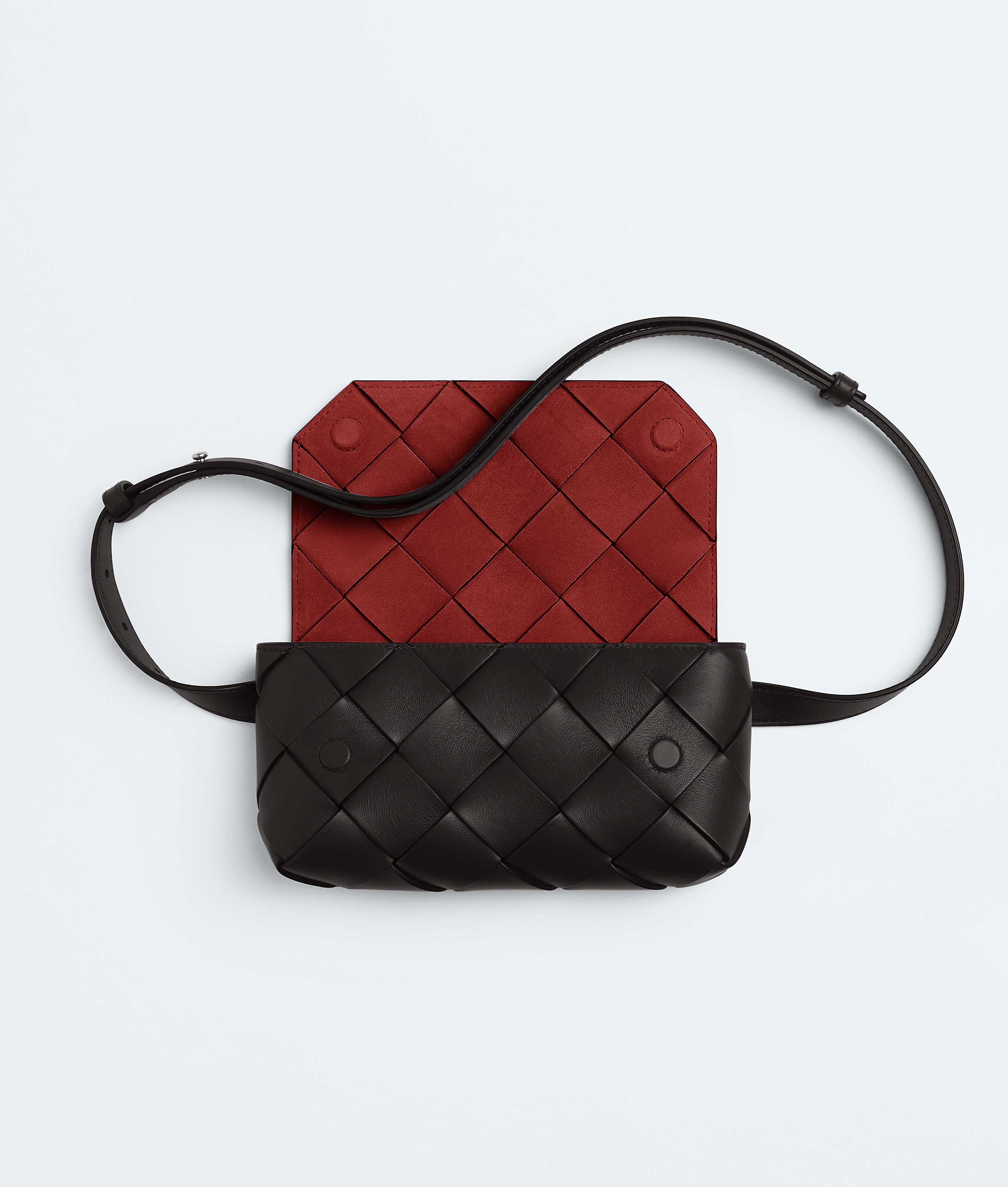 Men's Diago Belt Bag in Espresso/lava red Bottega Veneta Luxembourg EN - Image 3
