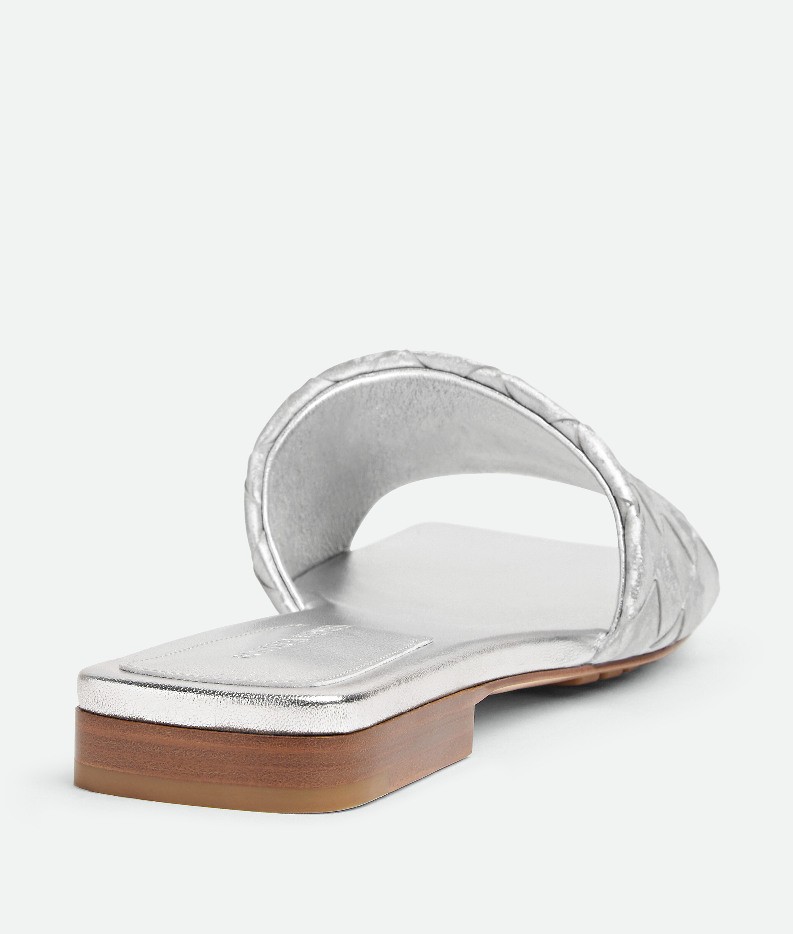Bottega Veneta Parco Flat Mule In Metallic
