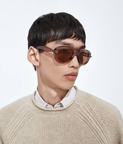 Gafas de sol Sardine estilo aviador en Brown/red Bottega Veneta Espa&ntilde;a ES - Image 2