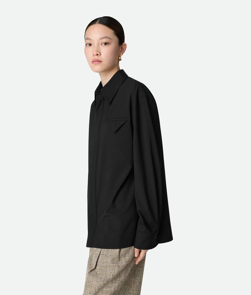 Feines Wollhemd f&uuml;r Damen in Black Bottega Veneta &Ouml;sterreich DE - Image 2