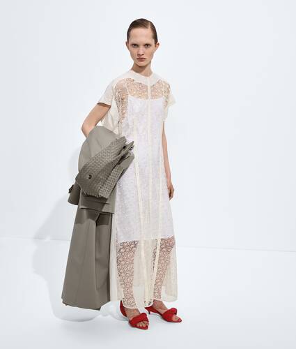 Women's Floral Lace Dress in Parchment Bottega Veneta United States EN - Image 1