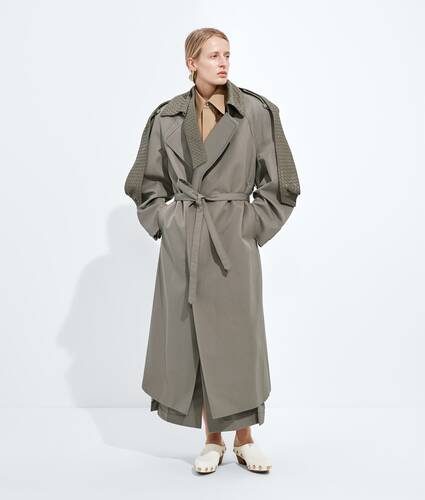 Cotton and Silk Gabardine Trench