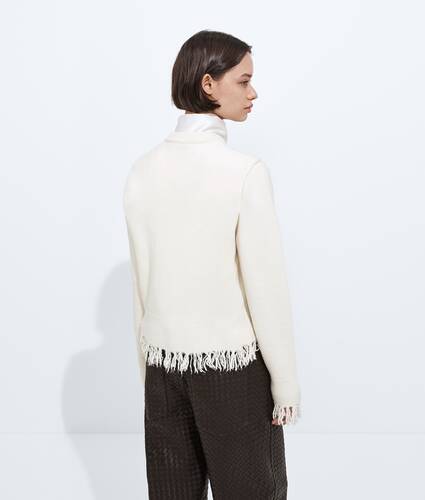 울 펠트 가디건 에 대한 여성 에 초크 Bottega Veneta 대한민국 KO - Image 3