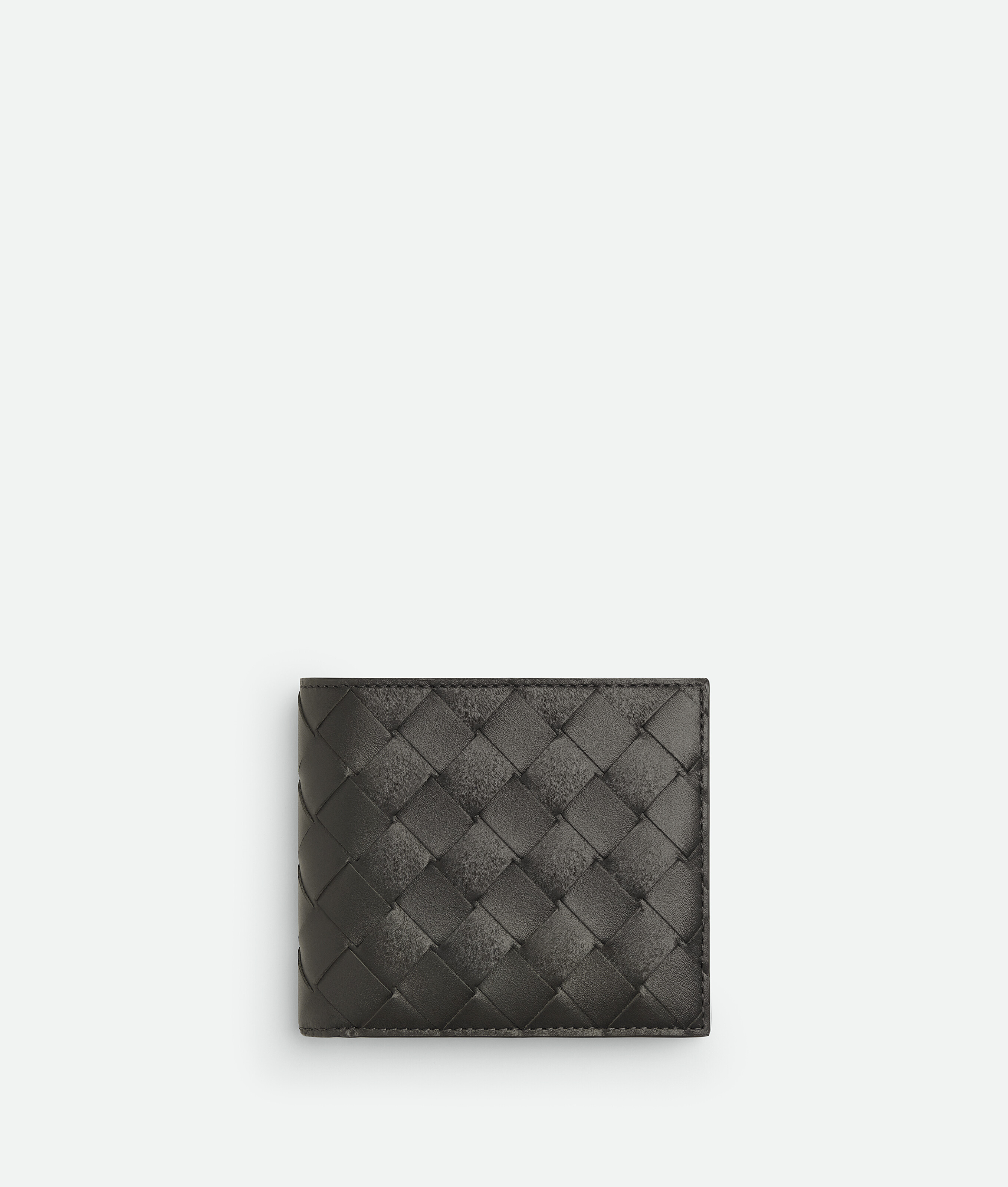 Bottega Veneta Intrecciato Bi-fold Wallet With Coin Purse In Black
