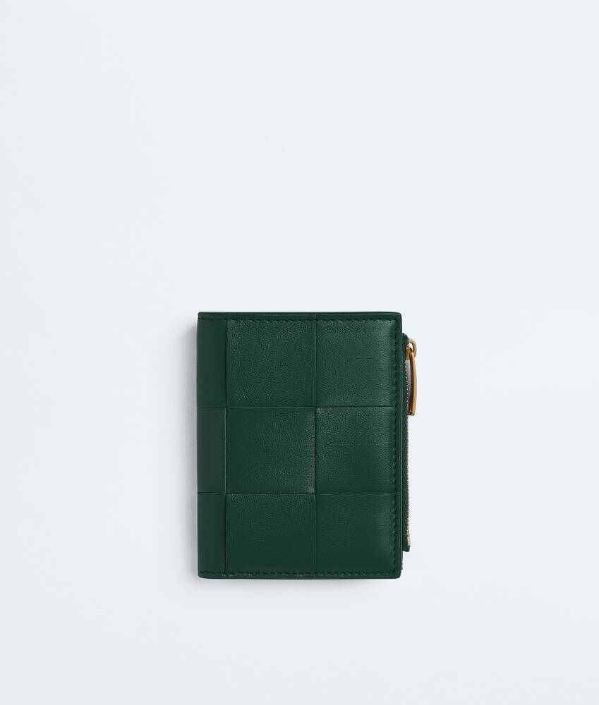Cassette Small Bi-Fold Wallet in Emerald Green