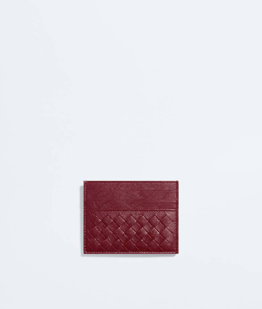 Men's Woven Mycelium Credit Card Case in Lava red Bottega Veneta Zimbabwe EN - Image 2