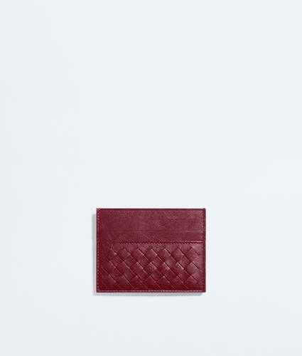 Men's Woven Mycelium Credit Card Case in Lava red Bottega Veneta Zimbabwe EN - Image 2