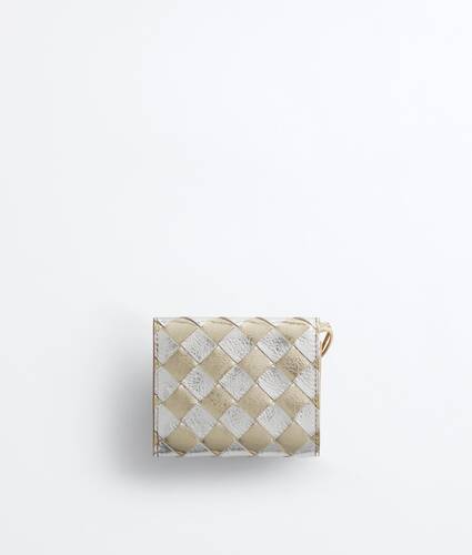 Women's Andiamo Tri-Fold Wallet in Supermoon/silver Bottega Veneta Romania EN - Image 3