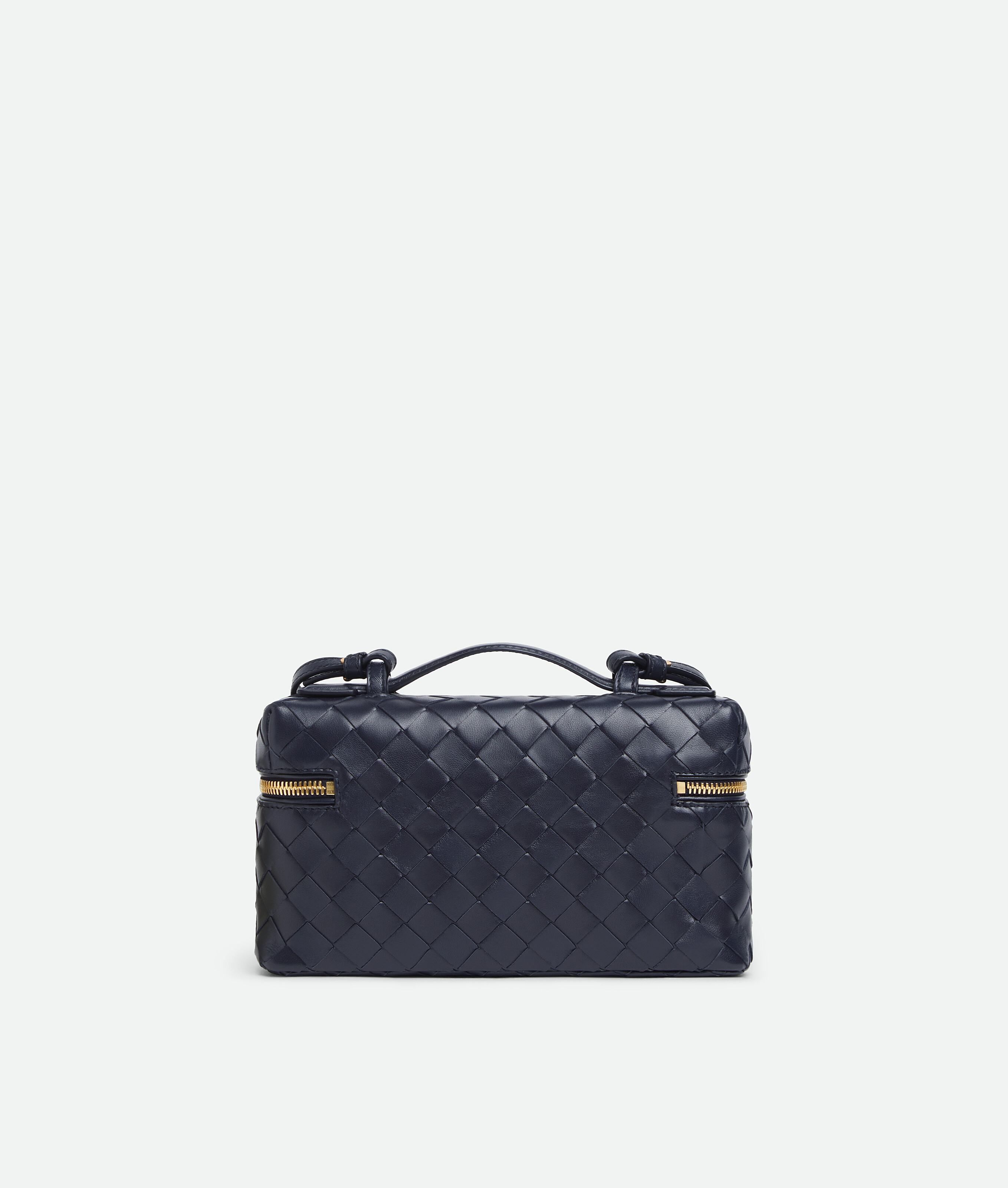 Bottega Veneta Bang Bang Vanity Case In Intrecciato Leather In Black