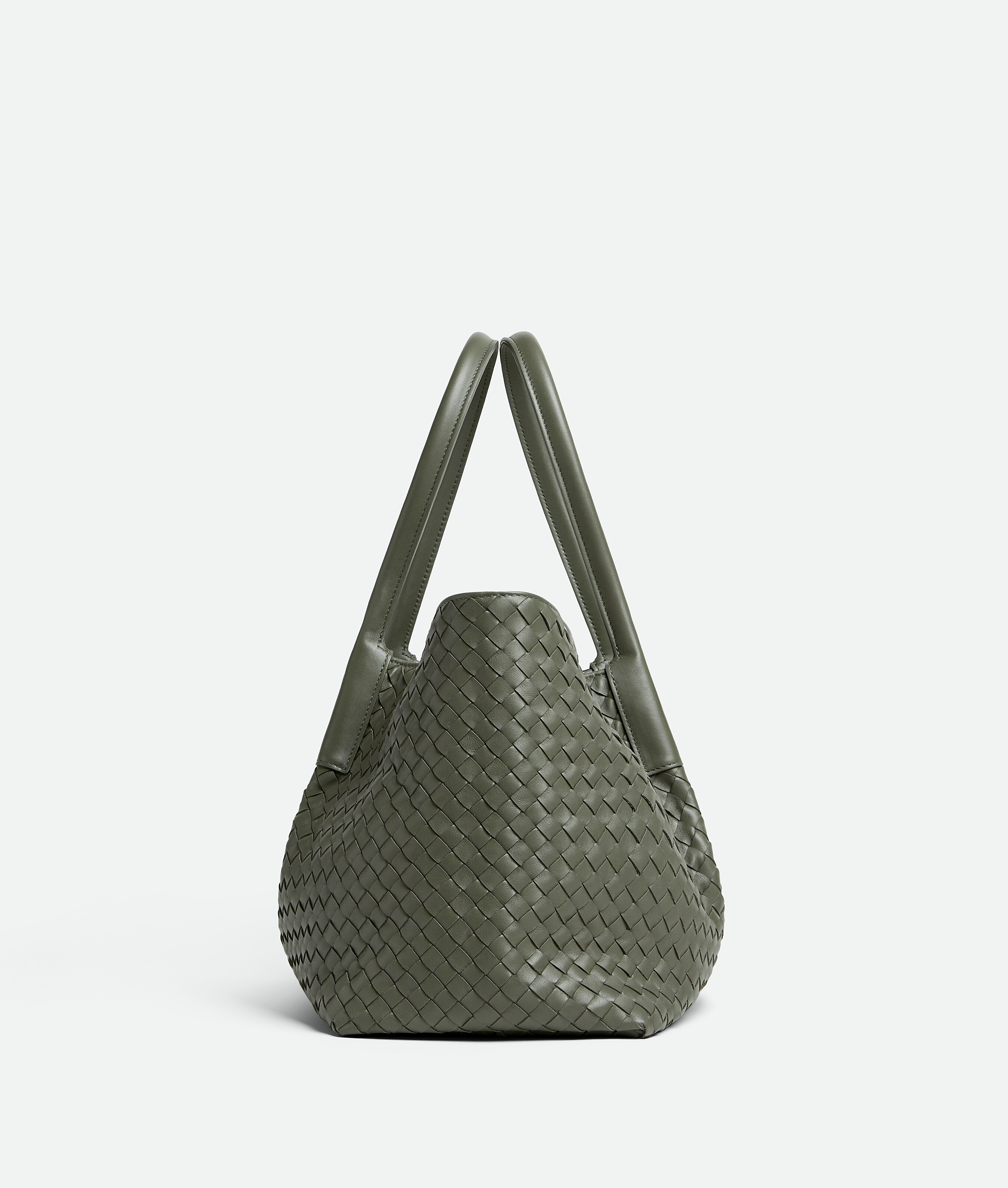 Bottega Veneta Intrecciato Leather Pinacoteca Tote Bag In Green