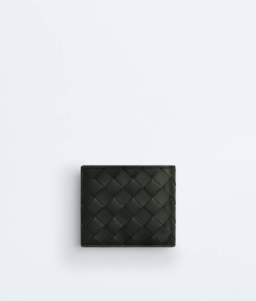 Men's Intrecciato Bi-Fold Wallet With Coin Purse in Dark green Bottega Veneta United States EN - Image 3