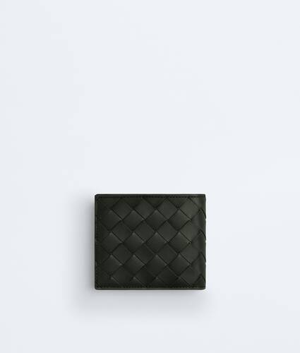 Men's Intrecciato Bi-Fold Wallet With Coin Purse in Dark green Bottega Veneta Norway EN - Image 3