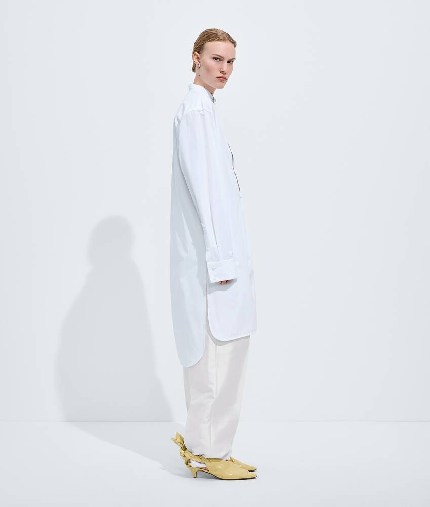 Women's Compact Cotton Poplin Shirt in White Bottega Veneta Estonia EN - Image 2