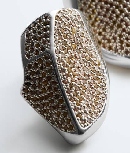 Women's Small Prisma Earrings in Vanilla/gold/champ Bottega Veneta Bulgaria EN - Image 4