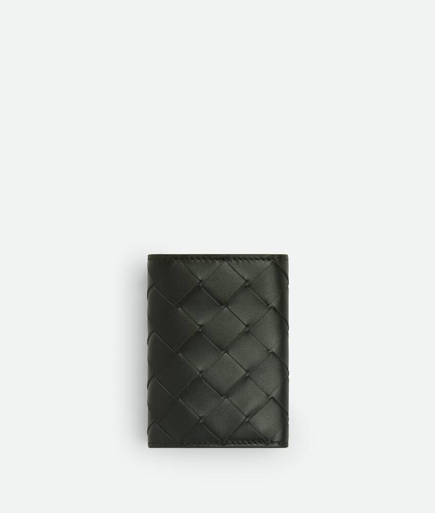 Men's Intrecciato Tiny Tri-Fold Wallet in Dark green / Travertine Bottega Veneta Australia EN - Image 3