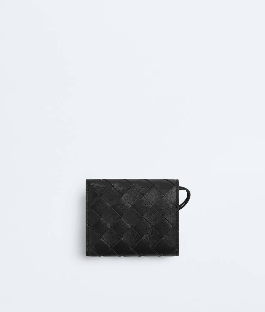 Women's Andiamo Tri-Fold Wallet in Black Bottega Veneta France EN - Image 3