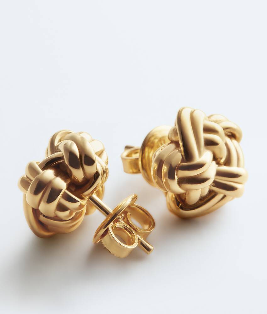 Pendientes de bot&oacute;n Knot para Mujer en Yellow gold Bottega Veneta M&eacute;xico ES - Image 3