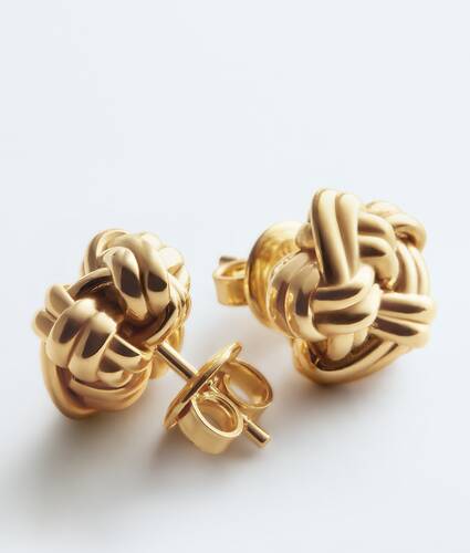 Pendientes de bot&oacute;n Knot para Mujer en Yellow gold Bottega Veneta M&eacute;xico ES - Image 3