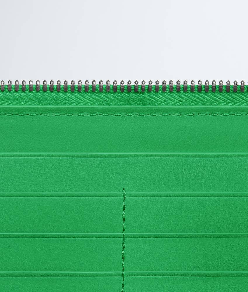 Women's Cassette Zip Around Wallet in Black/parakeet Bottega Veneta France EN - Image 3
