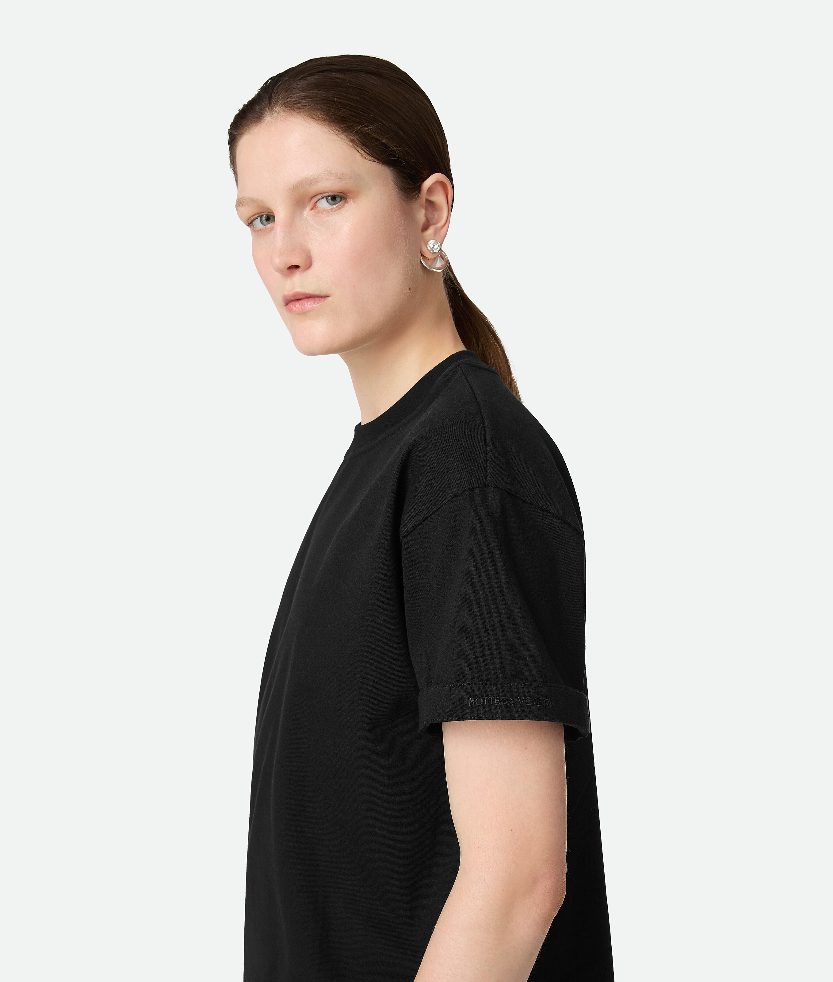 Bottega Veneta Cotton Printed Jersey T-shirt In Black