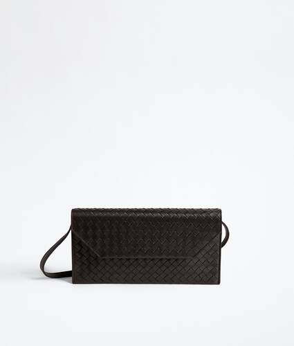 Intrecciato Piccolo Envelope Pouch Espresso