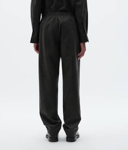 Men's Compact Wool Flannel Pants in Green/mudstone mel Bottega Veneta Qatar EN - Image 3