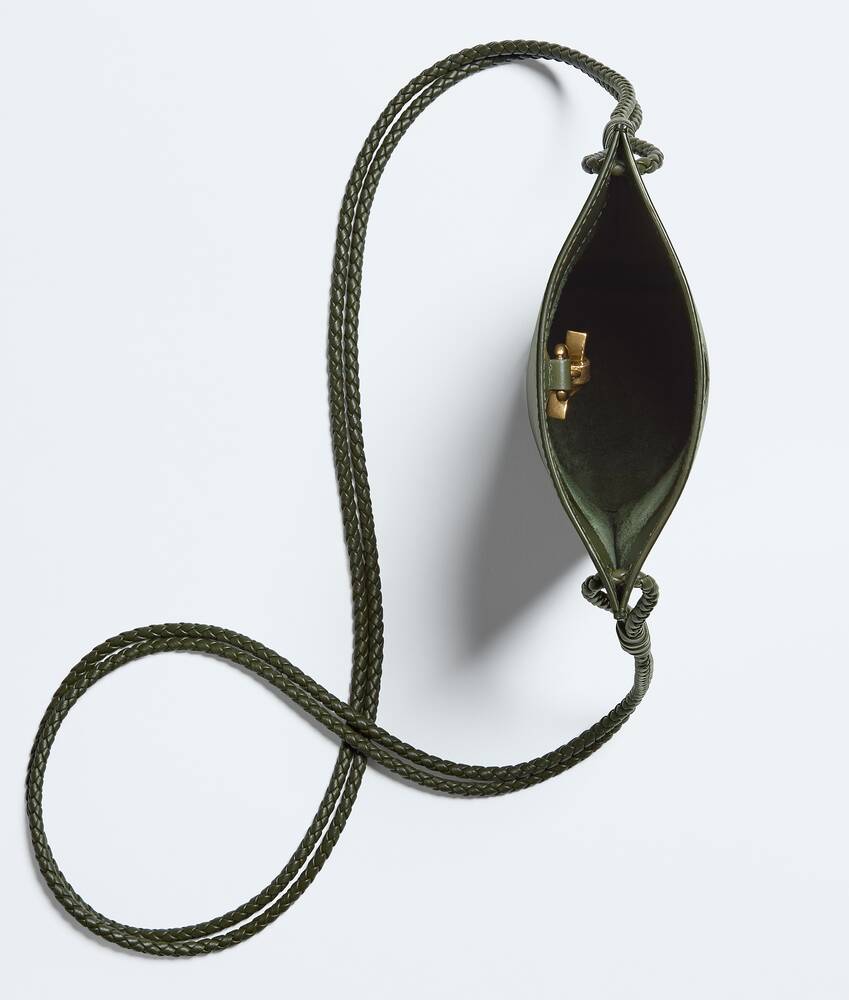 Women's Bacio Phone Bucket in Green tweed Bottega Veneta United States EN - Image 3