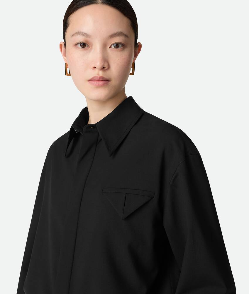 Feines Wollhemd f&uuml;r Damen in Black Bottega Veneta &Ouml;sterreich DE - Image 4