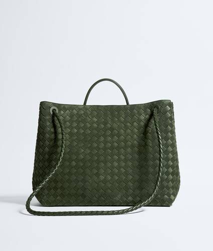 Women's Large Andiamo in Green tweed Bottega Veneta Sweden EN - Image 5