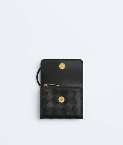 Women's Andiamo Tri-Fold Wallet in Black Bottega Veneta Thailand EN - Image 2
