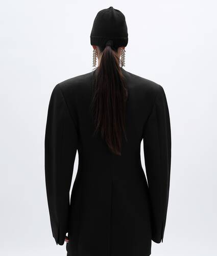 Women's Wool Grain De Poudre Jacket in Double black Bottega Veneta Greece EN - Image 3