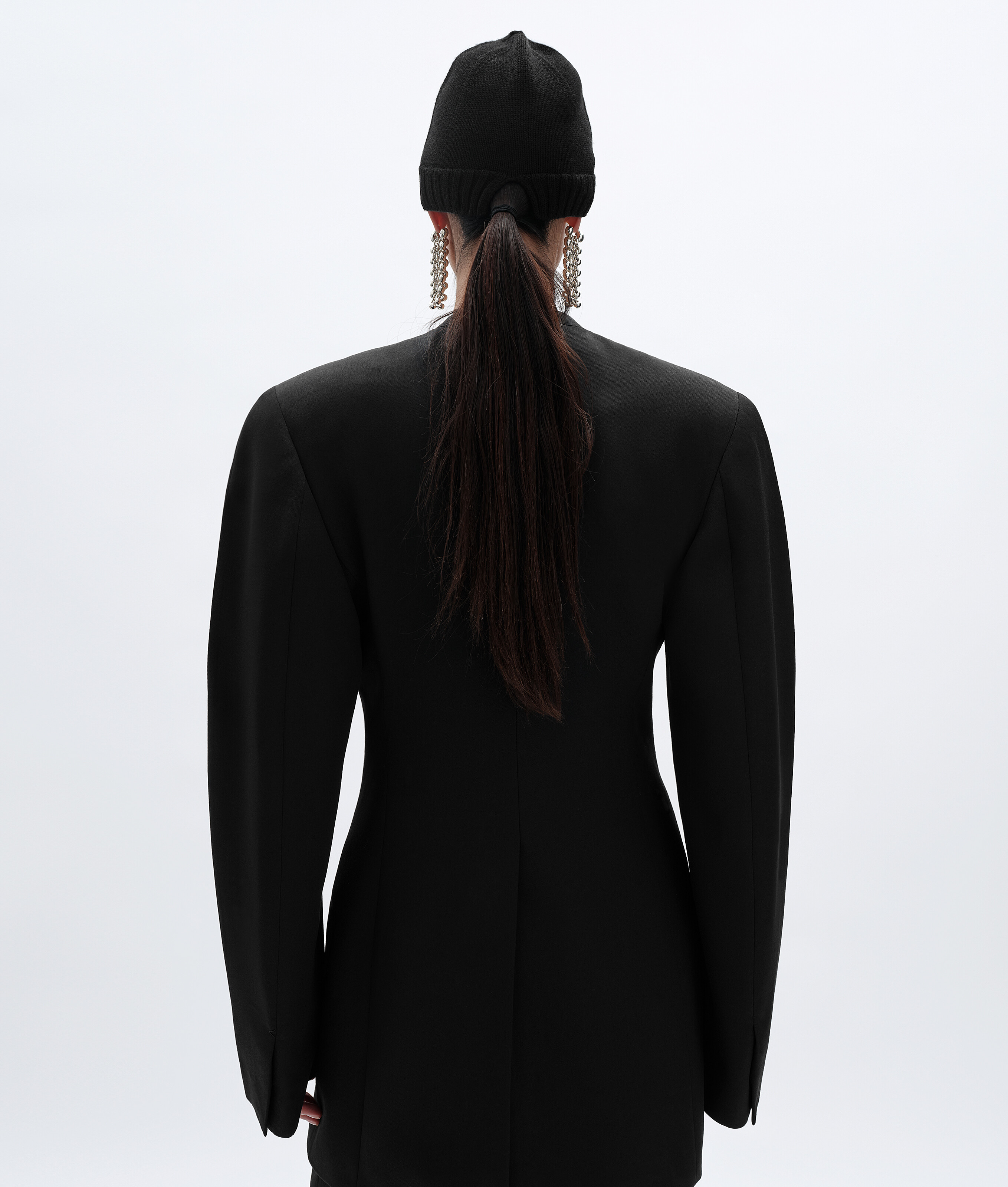 Women's Wool Grain De Poudre Jacket in Double black Bottega Veneta Luxembourg EN - Image 3