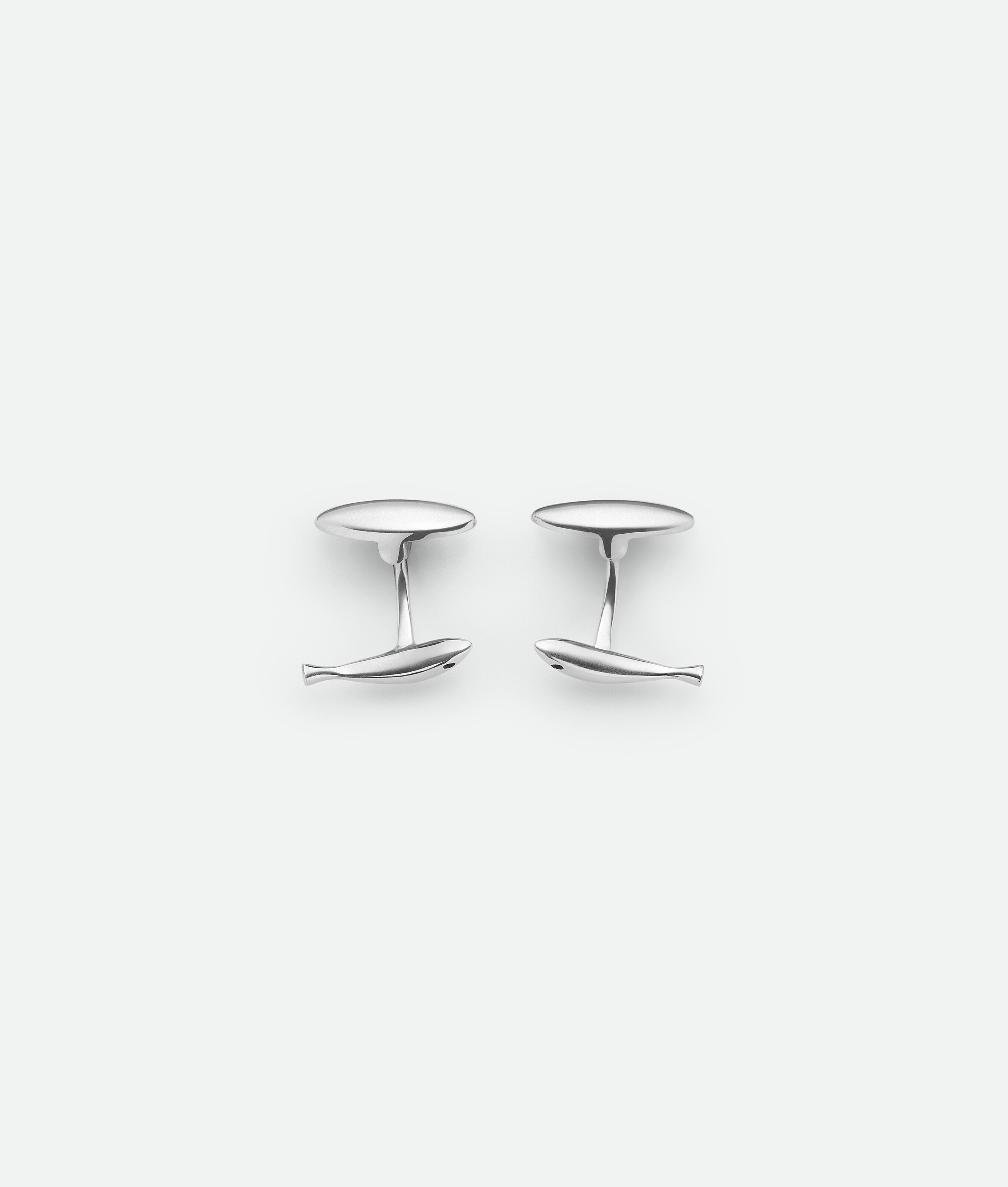 Bottega Veneta Sardine Cufflinks - Silver - Man