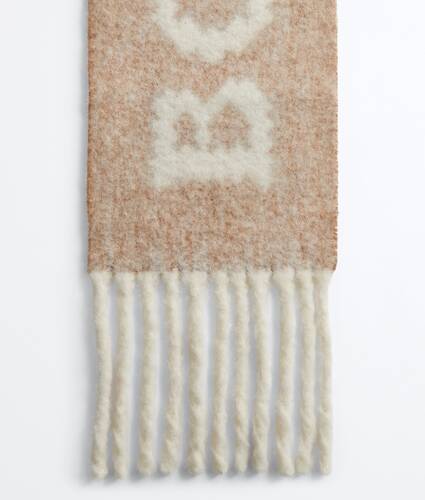 Women's Jacquard Wool and Mohair Scarf in Hemp/parchment Bottega Veneta Lithuania EN - Image 4