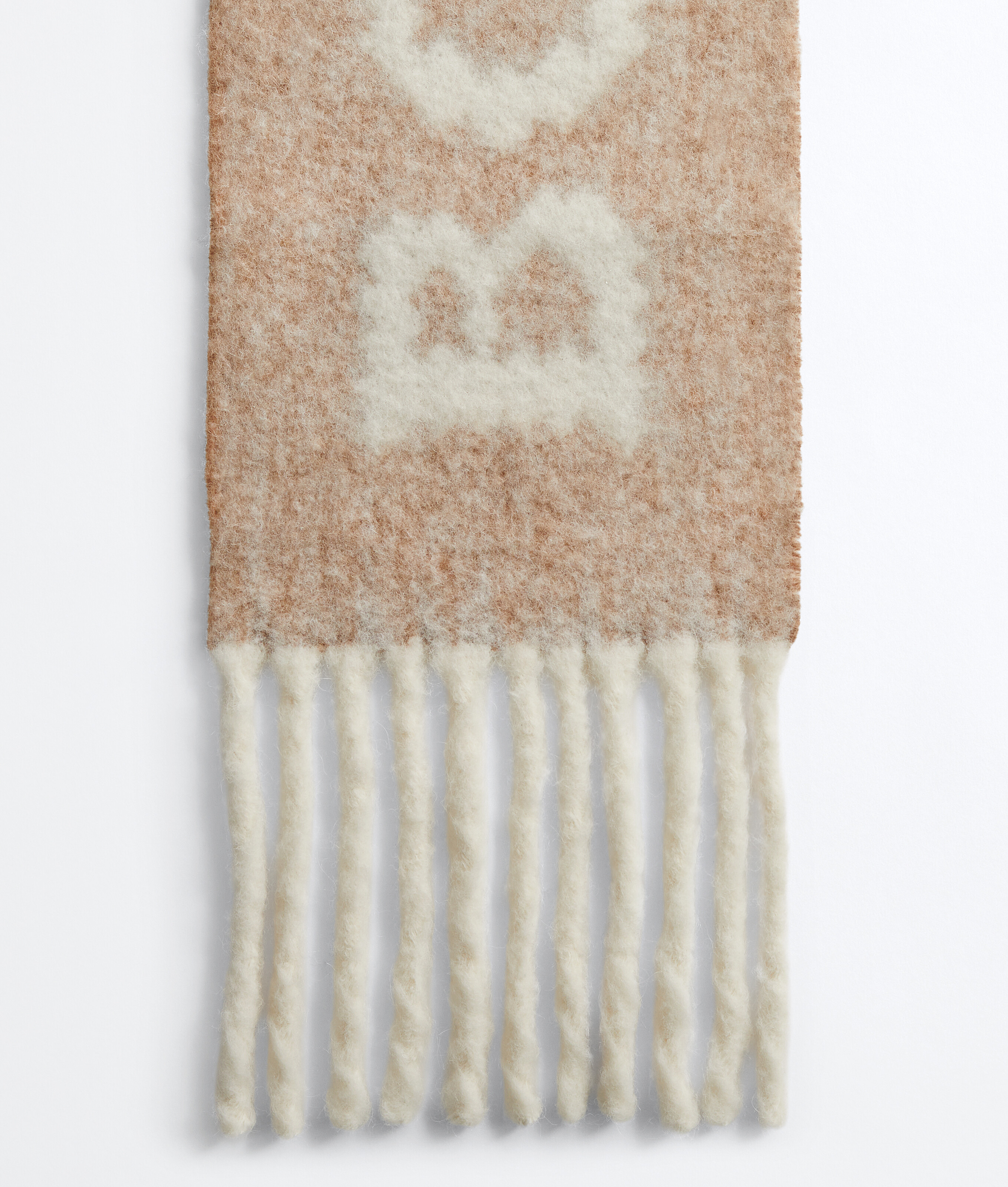 Women's Jacquard Wool and Mohair Scarf in Hemp/parchment Bottega Veneta Luxembourg EN - Image 4