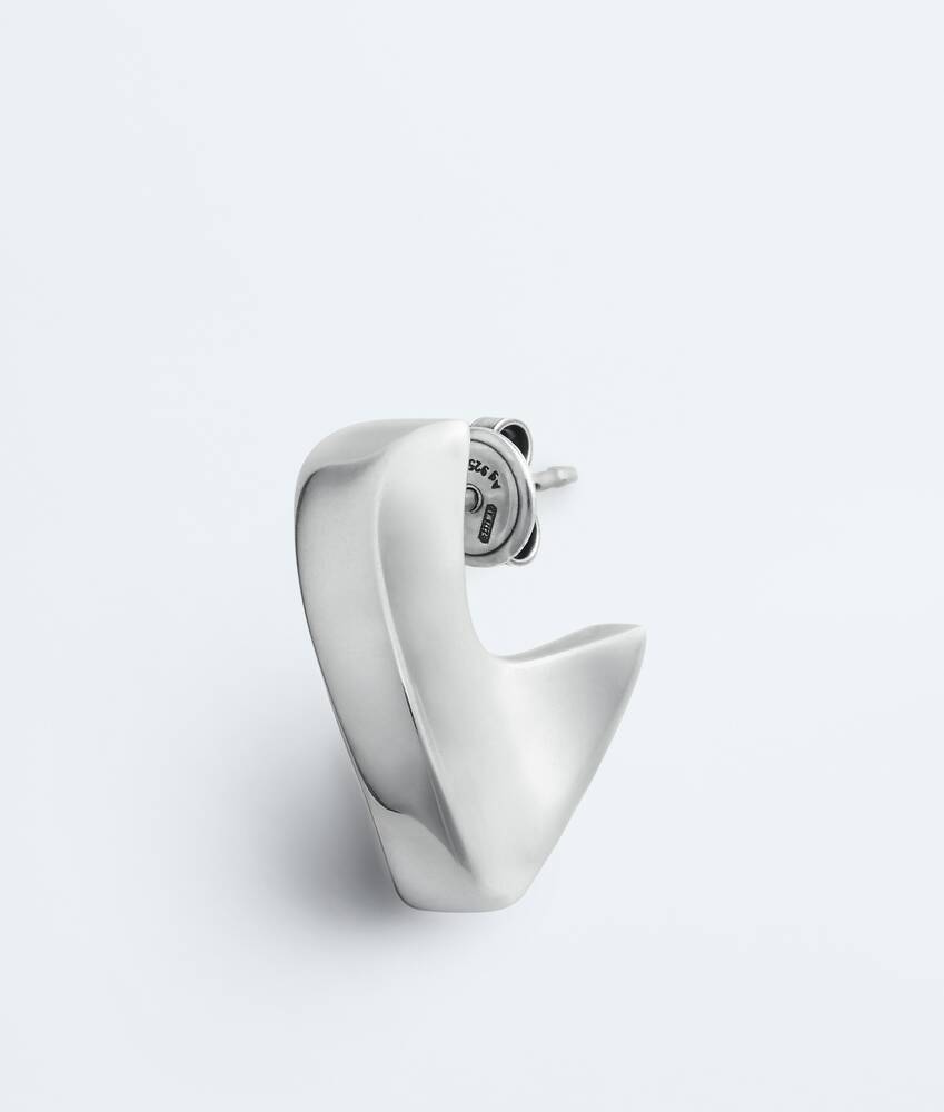 Women's Small Disc Earrings in Silver Bottega Veneta Taiwan EN - Image 2