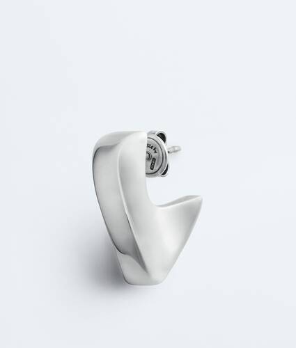 Women's Small Disc Earrings in Silver Bottega Veneta Taiwan EN - Image 2