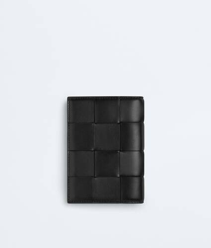 Women's Cassette Passport Case in Black Bottega Veneta Mexico EN - Image 3
