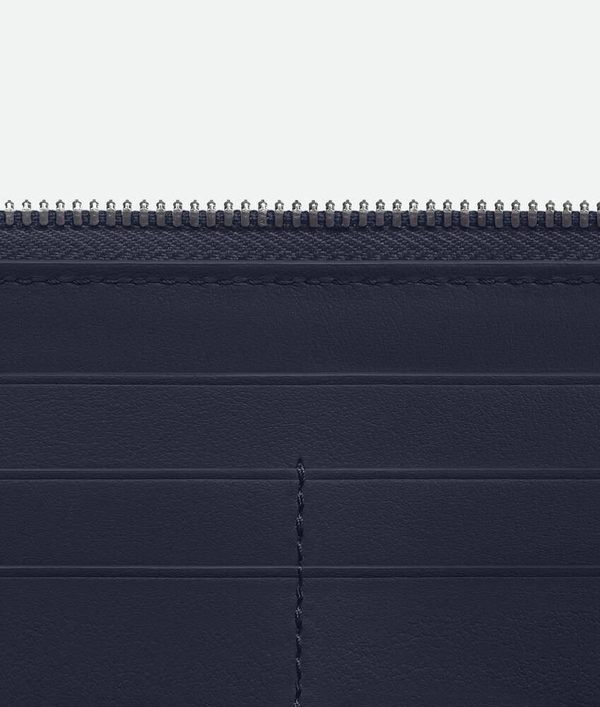 Men's Intrecciato Stamp Zip Around Wallet in Abyss Bottega Veneta South Korea EN - Image 3