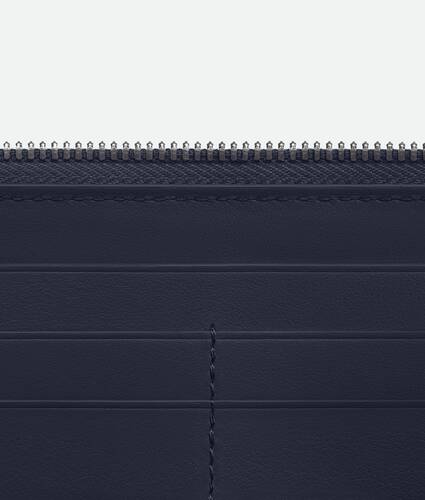 Men's Intrecciato Stamp Zip Around Wallet in Abyss Bottega Veneta South Korea EN - Image 3
