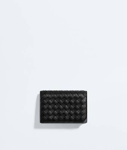 Men's Intrecciato Piccolo Business Card Case in Black/thunder Bottega Veneta Czechia EN - Image 1